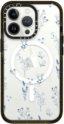 Vista 163 de CASETiFY Impact - Funda para iPhone 13 [protección contra caídas de 6.6 pies/compatible con Magsafe] Black Kingsnake, color negro transparente