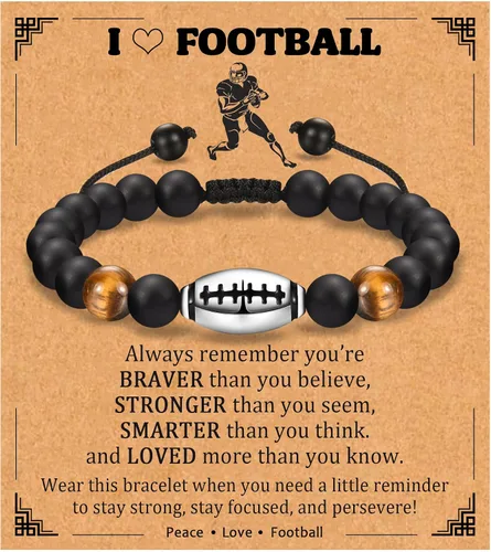 Vista 8 de EPIRORA Regalos para adolescentes, pulseras de fútbol, baloncesto, béisbol, fútbol americano, regalos de cumpleaños para hijo, nieto, hermano