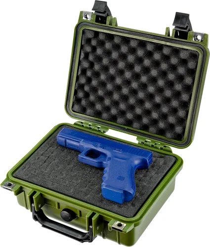 Vista 13 de Eylar Pequeña funda rígida para pistola de 10.62 pulgadas, resistente al agua, con estándares TSA de espuma