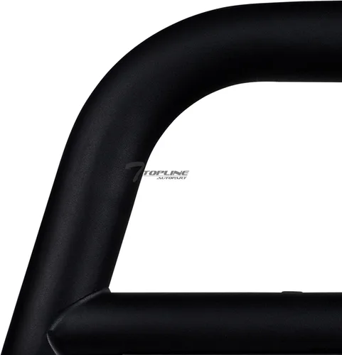 Vista 7 de Cepillo de barra de toro negro mate para parachoques delantero, protector de rejilla con cepillo de aluminio con placa deslizante de aluminio