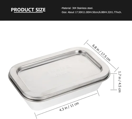 Vista 3 de Cabilock Mantequillera ancha con tapa para mantequilla con suministro de cocina de acero inoxidable 304 para el hogar