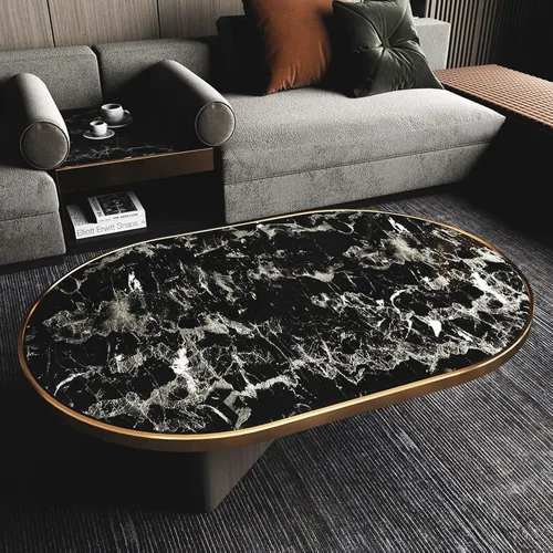 Vista 4 de BAYYA Papel tapiz de granito de mármol blanco y negro, grueso, brillante, 16 x 354 pulgadas, papel de pared de vinilo oscuro, papel de contacto