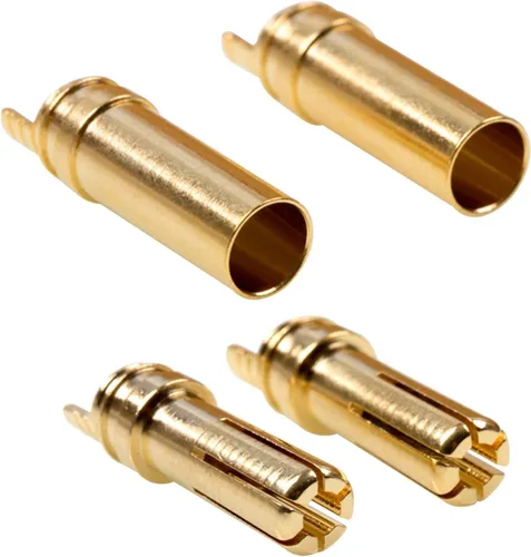 Vista 5 de 5 pares EC5 Banana Plug Conectores EC5 macho hembra 0.197 in oro bala conectores enchufes para RC ESC LIPO batter