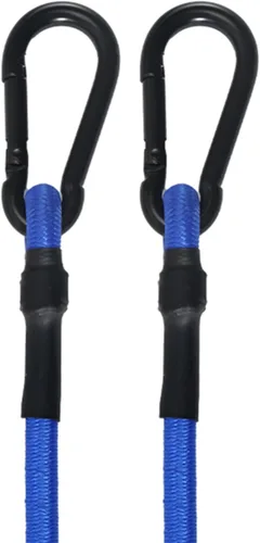 Vista 9 de Cuerdas elásticas ajustables de 18 pulgadas con ganchos, ajuste flexible de 6.5 a 18 pulgadas, correas elásticas negras con elasticidad superior