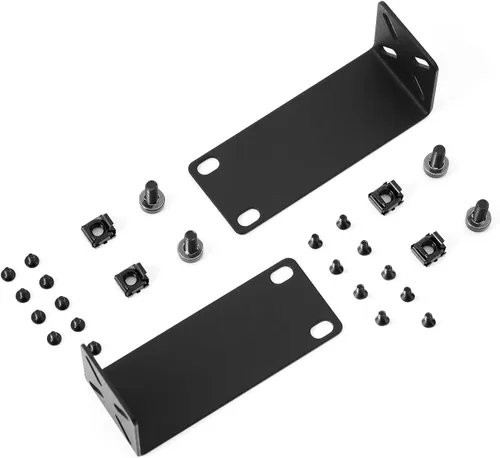 Vista 9 de MokerLink Kit de montaje en rack para interruptores de 12.6 pulgadas, distancia de orificio ajustable de 0.551-1.181 in, montaje de un estante