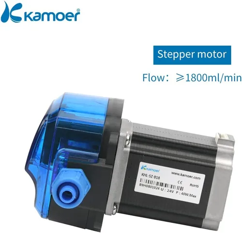 Vista 2 de Bomba peristáltica de motor paso a paso de alta precisión 24V Kamoer KHL alto flujo DIY auto-cebante líquido dosificación bomba de flujo ajustable