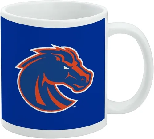 Vista 192 de Taza de cerámica con el logotipo principal de la Universidad Rider, taza de regalo novedosa para café, té y bebidas calientes, 11oz, blanca