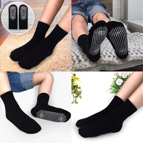 Vista 3 de HYCLES Calcetines antideslizantes para niños pequeños, 12 pares de calcetines de tobillo alto para bebé niño y niña, para niños de 1-33-55-77-10T