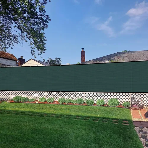 Vista 7 de COARBOR Pantalla de Privacidad para Cerca de 4' x 12', Malla de Protección contra Viento Resistente, Cubierta de Red de Sombra para Pared Exterior