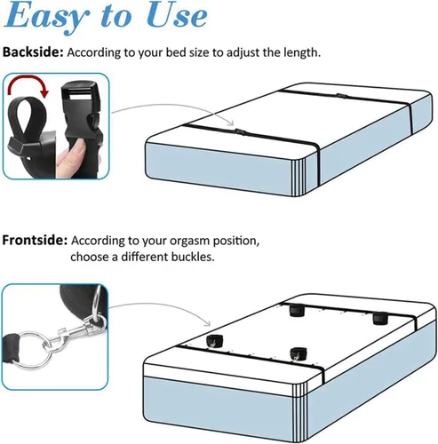 Vista 7 de BDSM - Kit de restricciones para cama sexual, juguetes de cuerda mullida, esponjoso, juego de esposas para adultos, adultos, dormitorio, kit