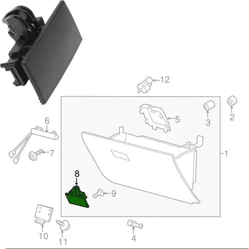 Vista 6 de Gledewen Manija de guantera (negra), compatible con Ford F150 F250 F350 F450 F550 Super Duty Edge, Lincoln Mark LT MKX 2008-2016 BL3Z-1506072-AE