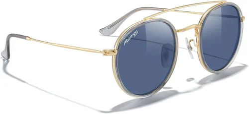 Vista 6 de MERRY'S Gafas de sol polarizadas redondas retro - Gafas de sol unisex de doble puente