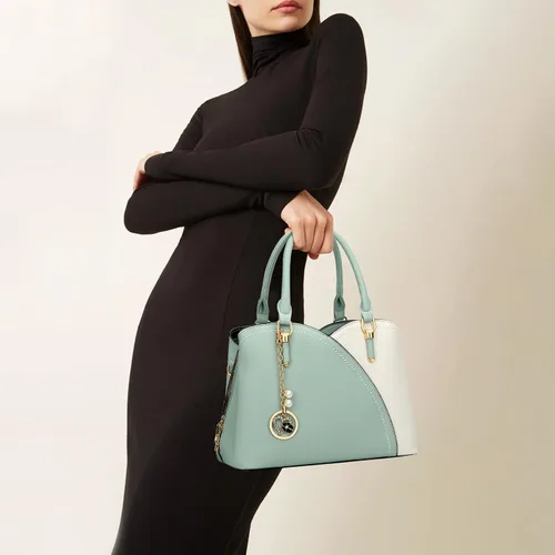 Vista 34 de KKXIU Monederos y bolsos de mano con triple compartimento para mujer, bolso de mano con asa superior