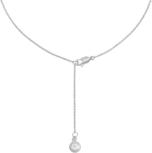 Vista 3 de Michael Kors Collar con colgante de corazón de cristal de acero inoxidable y pavé para mujer