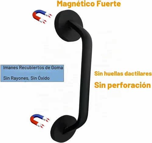 Vista 2 de Manija magnética para puerta de refrigerador, mango magnético fuerte para refrigerador, barra de repuesto para nevera, hornos microondas