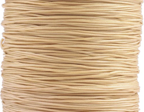 Vista 118 de KONMAY 1 rollo de cuerda de nailon de 150 yardas, trenzado de 0.016 in de nailon Shamballa Macramé/cordón de cuentas, cordón de nudo chino, cuerda