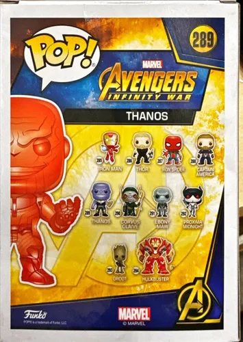 Vista 3 de Funko Pop Avengers 289 Thanos Rojo Cromo (sin Pegatina)