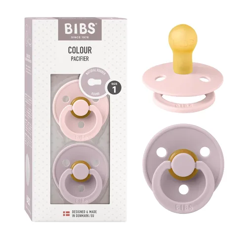 Vista 86 de BIBS - Paquete de 2 chupetes para bebés, goma natural libre de bisfenol A, hechos en Dinamarca, colección Colour, para bebés de 18+ meses, azul bebé