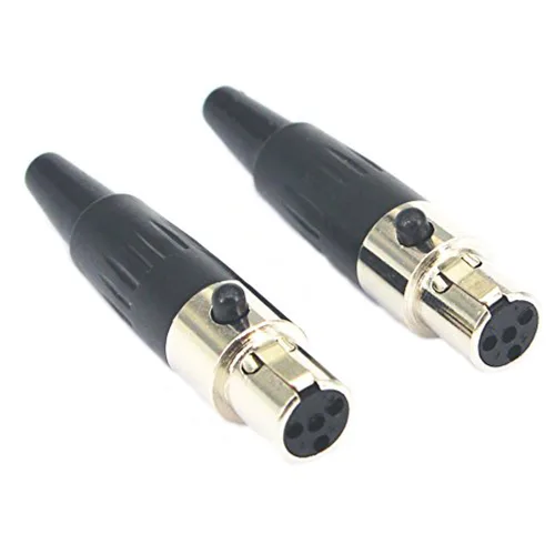 Vista 6 de Onelinkmore DIY 3 Pin Mini XLR Conector TA3F Audio Micrófonos Adaptadores Con Enchufe Chasis Montaje Jack Cable Terminales Reemplazo F-Plug Socket