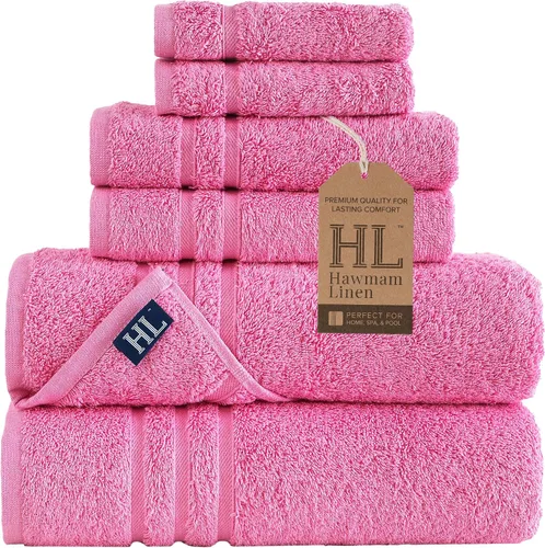 Vista 46 de Juego de 6 toallas de baño negras para baño, algodón turco original, suave, absorbente y de primera calidad, 2 toallas de baño, 2 manos y 2 toallas
