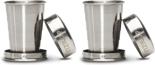 Vista 7 de Mizu - Vaso de chupito plegable 2 oz. acero inoxidable sin BPA (W02AMZASGNS)