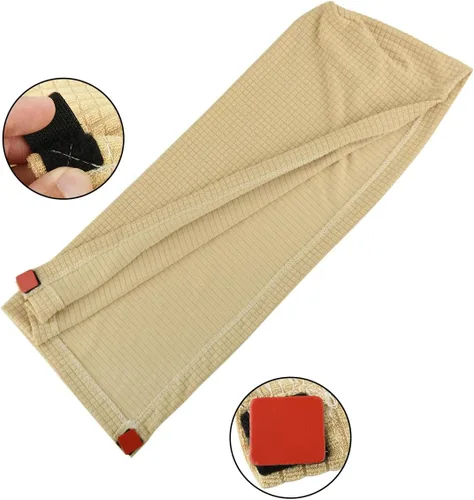 Vista 3 de CM Funda antideslizante para reposabrazos de sofá, funda elástica antipolvo para sofá, sillón reclinable, protector de sofá, un par (caqui)
