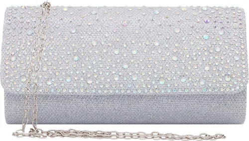 Vista 25 de Naimo - Deslumbrante bolsa pequeña de solapa, con cadena desmontable para eventos nocturnos.