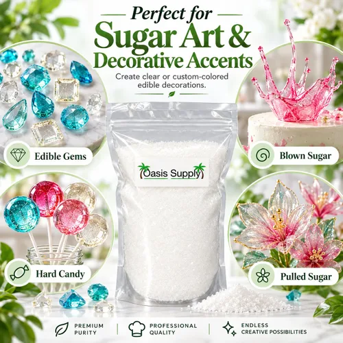 Vista 4 de Oasis Supply, Sustituto de azúcar isomalt (granular) – Sustituto de azúcar para hornear, 1 libra – Isomalt listo para usar – transparente