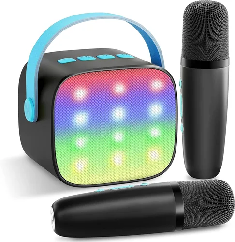 Vista 9 de YLL Máquina de karaoke para niños y adultos, regalos de cumpleaños para Negro