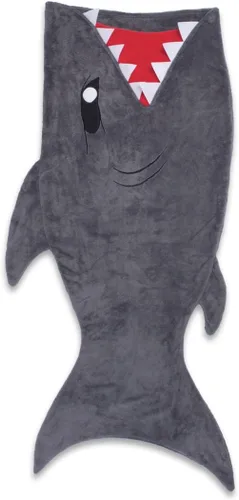 Vista 6 de Fin Fun Manta con capucha para niños - Manta con capucha para niños - Para niños y niñas Double-sided, washable, portable wearable blanket; warm