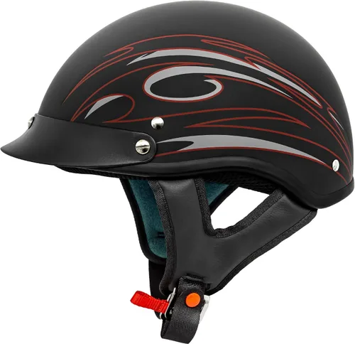 Vista 9 de VCAN Cruiser - Casco de motocicleta sólido, cobertura de media cara