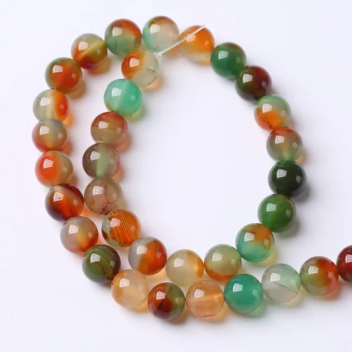 Vista 108 de 100 cuentas de piedra multicolor natural de 0.236 pulgadas (0.236 in), cuentas espaciadoras sueltas redondas para hacer pulseras, collares, aretes