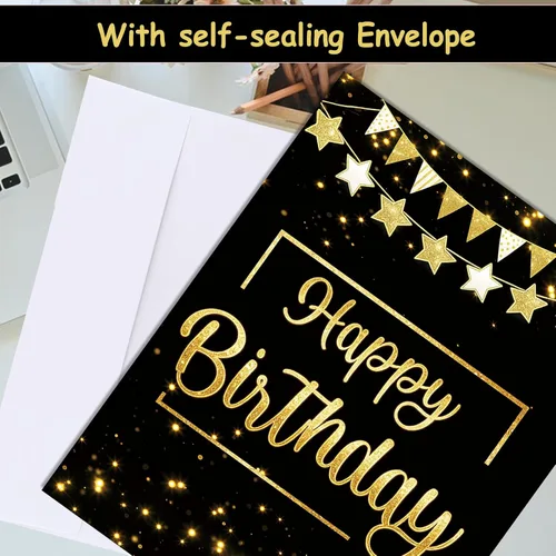 Vista 8 de Tarjeta de cumpleaños jumbo con sobre, tarjeta de felicitación gigante de 22 x 14 pulgadas para mujeres y hombres, jefes de feliz cumpleaños, libro