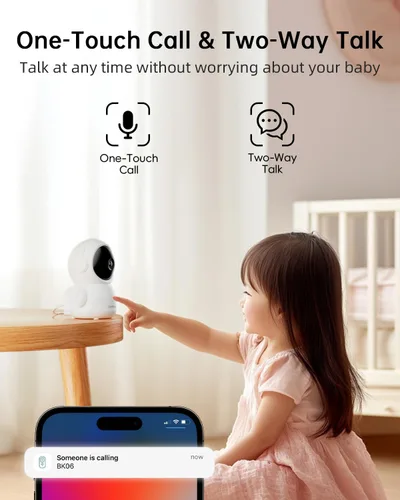 Vista 8 de ZUMIMALL Cámaras 5MP 5G para seguridad en el hogar al aire libre, monitor de bebé WiFi 5G/2.4G con cámara y audio, cámara de seguridad de grabación