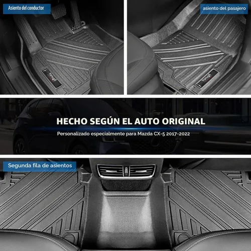 Vista 2 de Alfombrillas de ajuste personalizado para Mazda CX-5 2025 2024 2023 2022 2021 2020 2019 2018 2017, alfombrillas de piso, forro de carga