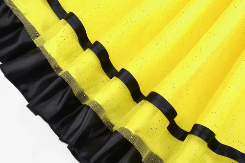 Vista 5 de ReliBeauty Disfraz de abeja animada para niñas, vestido de tul de Halloween