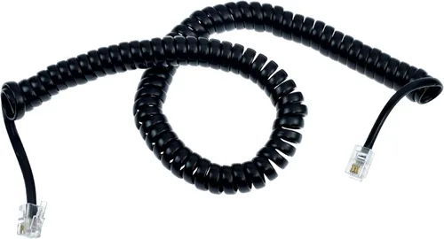 Vista 7 de RJ11 4P4C - Cable modular para teléfono, receptor, cable de bobina (7 pies, negro)