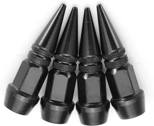 Vista 10 de Tapas de Vástago de Válvula de Neumático de Coche 4 PIEZAS Cubiertas Universales de Vástago Juego de Tapas de Válvula de Neumático de Aluminio
