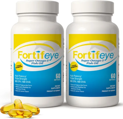 Vista 11 de Fortifeye Super Omega-3 Aceite de pescado – 60 unidades – 1600 mg EPA + DHA – Triple fuerza ultra puro rTG Omega-3 concentrado y purificado por