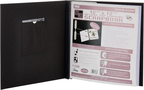 Vista 3 de Pioneer Photo Albums Pioneer - Libro de memorias de cuero sintético cosido a presión de 12 x 12 pulgadas, color negro