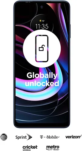 Vista 2 de Teléfono Motorola Edge 2021 Batería de 2 días Desbloqueado Hecho para Estados Unidos por Motorola 8/256 GB Cámara de 108 MP Azul nebulosa