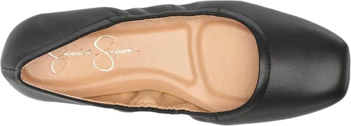 Vista 5 de Jessica Simpson Zapatos planos tipo ballet Sandaze 2 de mezclilla con punta cuadrada para mujer