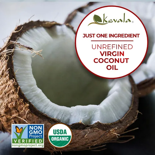Vista 3 de Kevala Aceite de coco orgánico, 128 onzas líquidas