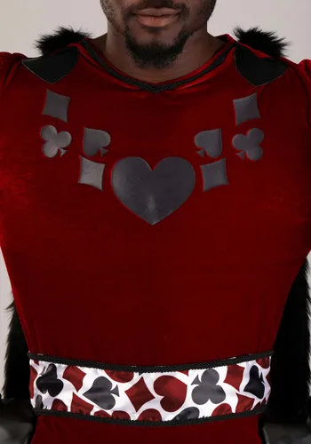 Vista 4 de Disfraz para Hombre Talla Plus Rey Oscuro de Corazones Multicolor