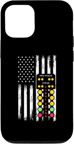 Vista 28 de American Flag Drag Strip Auto Tree Light Racecar Driver Case for iPhone 16