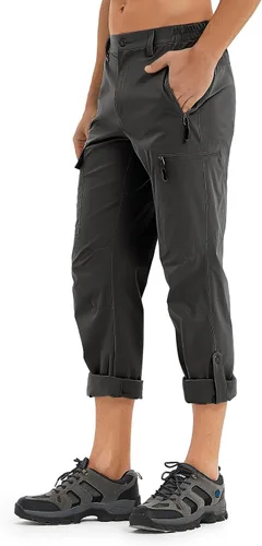 Vista 3 de Wespornow Hiking Travel Pants for Men Lightweight Water-Resistant Quick Dry Outdoor Pants for Fishing Camping