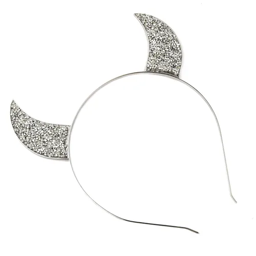 Vista 3 de Lux Accessories - Diadema de metal mezclado con diseño de cuerno de diablo
