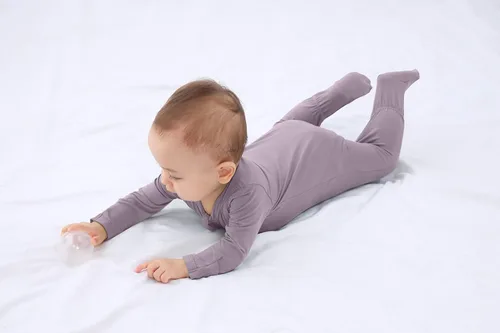 Vista 7 de GUISBY Pijama de rayón con pies para bebé con puños de manopla, mameluco suave de manga larga de 0 a 18 meses