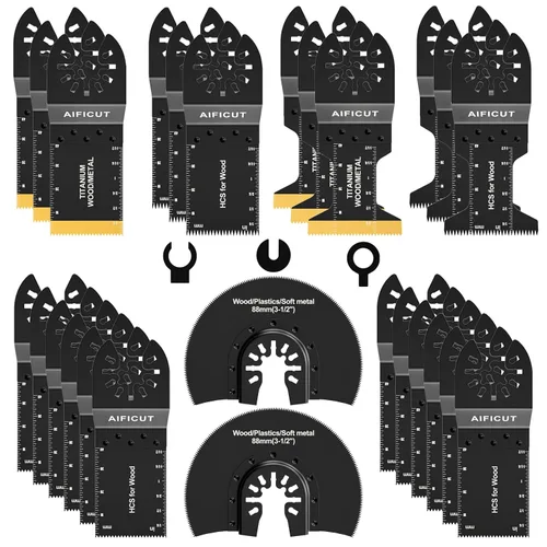 Vista 8 de AIFICUT 10 piezas de hoja de cuchillo de gancho para herramienta multifunción oscilante para tejas de alfombra, materiales blandos, accesorio