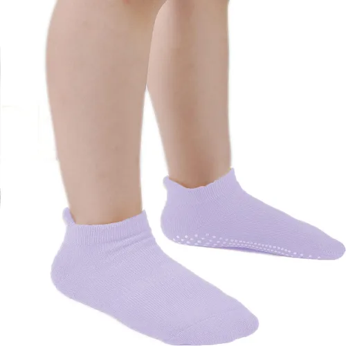 Vista 4 de EPEIUS Calcetines antideslizantes de algodón grueso con empuñaduras para niños y niñas, paquete de 612